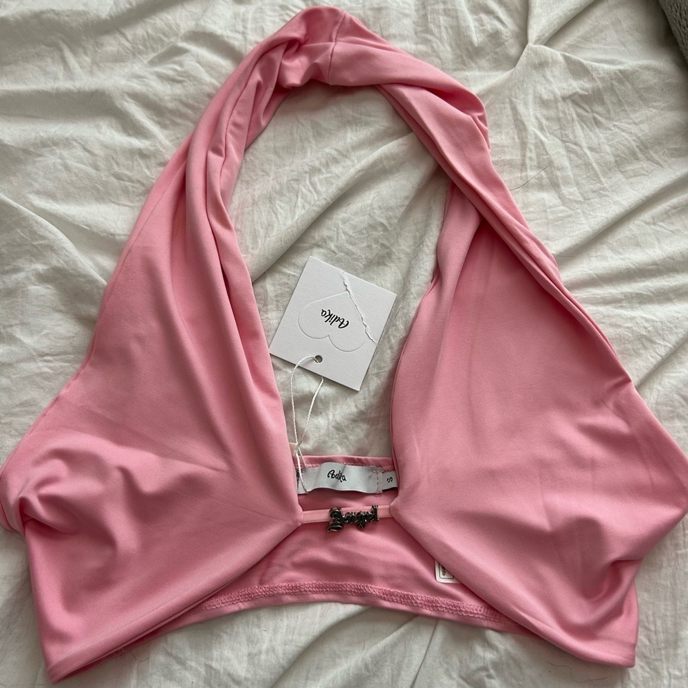 NWT Adika “Angel” Pink Halter Neck Women Top small - Picture 4 of 5